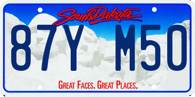 SD license plate 87YM50