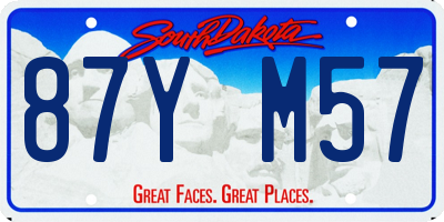 SD license plate 87YM57