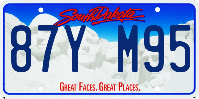 SD license plate 87YM95