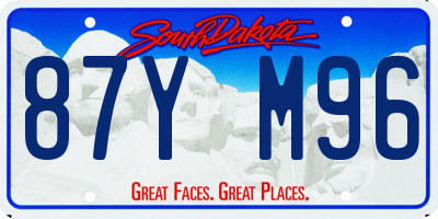 SD license plate 87YM96
