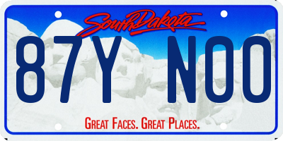 SD license plate 87YN00