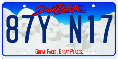 SD license plate 87YN17