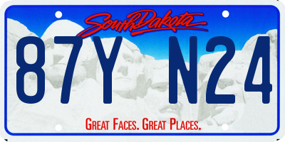 SD license plate 87YN24