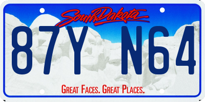 SD license plate 87YN64