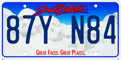 SD license plate 87YN84