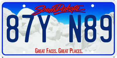 SD license plate 87YN89