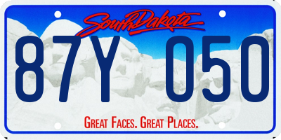 SD license plate 87YO50