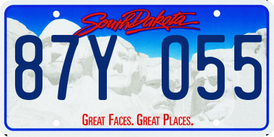 SD license plate 87YO55