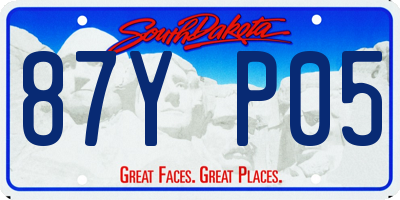 SD license plate 87YP05