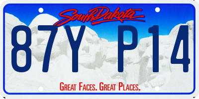 SD license plate 87YP14