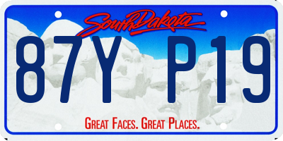 SD license plate 87YP19