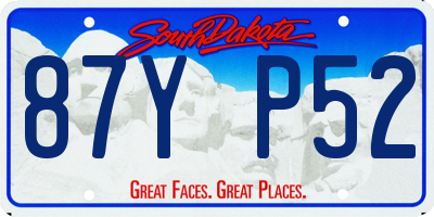 SD license plate 87YP52