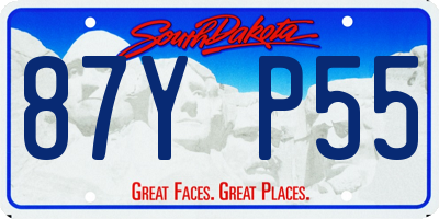 SD license plate 87YP55