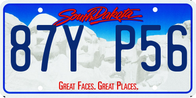 SD license plate 87YP56