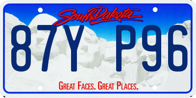 SD license plate 87YP96