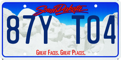 SD license plate 87YT04