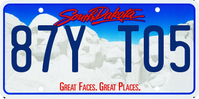 SD license plate 87YT05