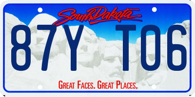 SD license plate 87YT06