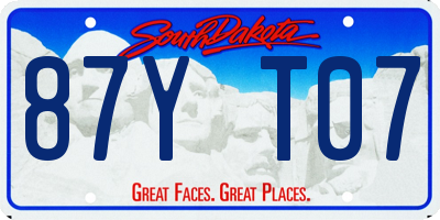 SD license plate 87YT07