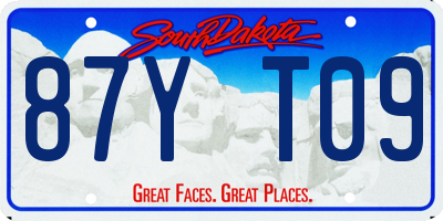SD license plate 87YT09