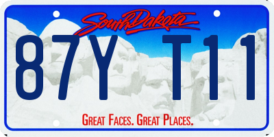 SD license plate 87YT11