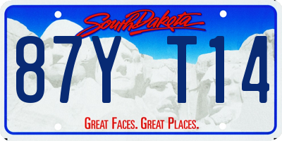 SD license plate 87YT14
