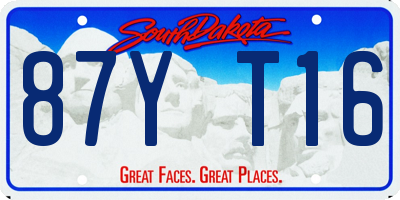 SD license plate 87YT16