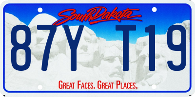 SD license plate 87YT19