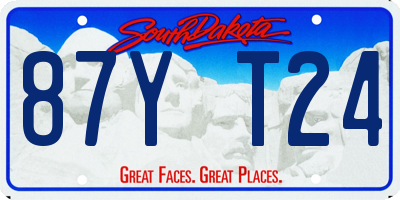SD license plate 87YT24