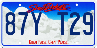 SD license plate 87YT29