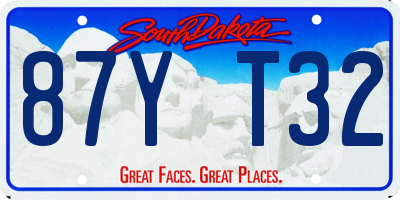 SD license plate 87YT32