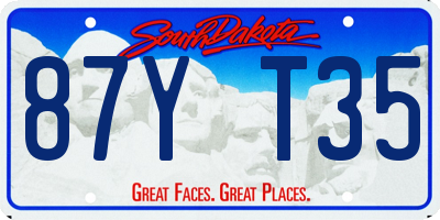 SD license plate 87YT35