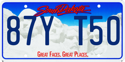 SD license plate 87YT50