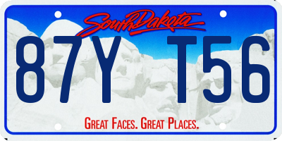 SD license plate 87YT56