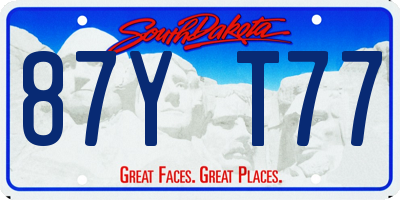 SD license plate 87YT77