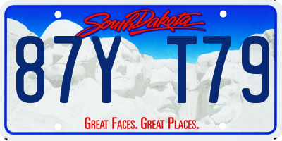 SD license plate 87YT79