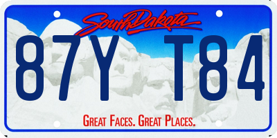 SD license plate 87YT84