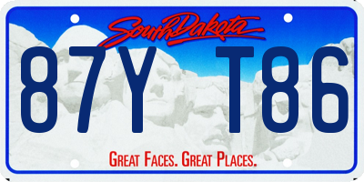 SD license plate 87YT86