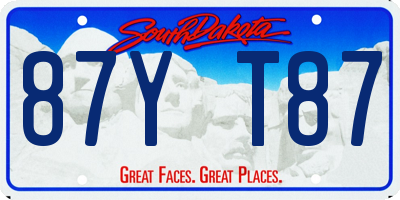 SD license plate 87YT87