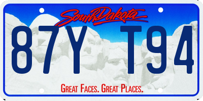 SD license plate 87YT94
