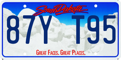 SD license plate 87YT95