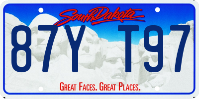 SD license plate 87YT97