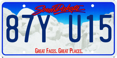 SD license plate 87YU15