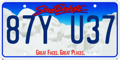 SD license plate 87YU37