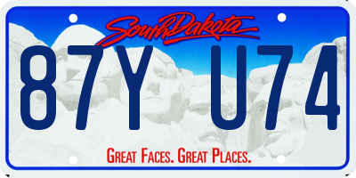 SD license plate 87YU74