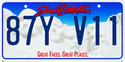 SD license plate 87YV11