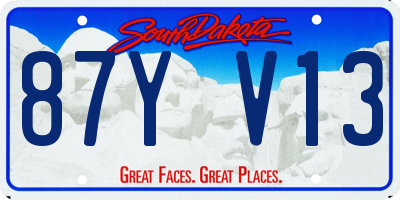 SD license plate 87YV13