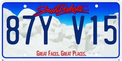 SD license plate 87YV15