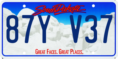 SD license plate 87YV37