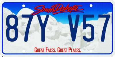 SD license plate 87YV57